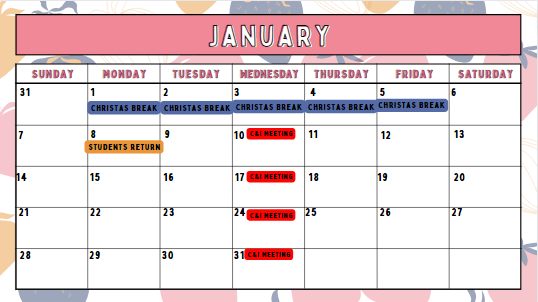 Happening in the month of Jan 2024